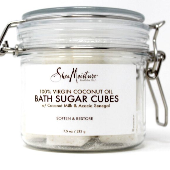 3pk- Shea Moisture 100% Virgin Coconut Oil Bath Sugar Cubes Coconut Milk Acacia - Picture 7 of 13
